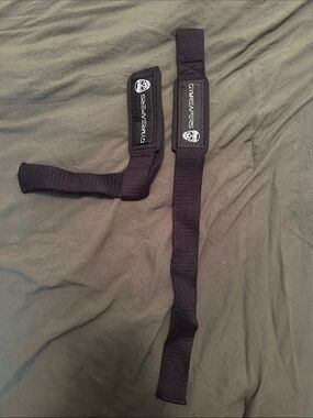 Gymreapers Black Wrist Straps for Men - Heavy Duty Lifting Support